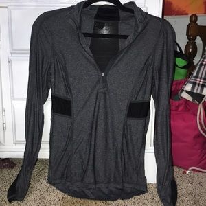 Long sleeve striped top.